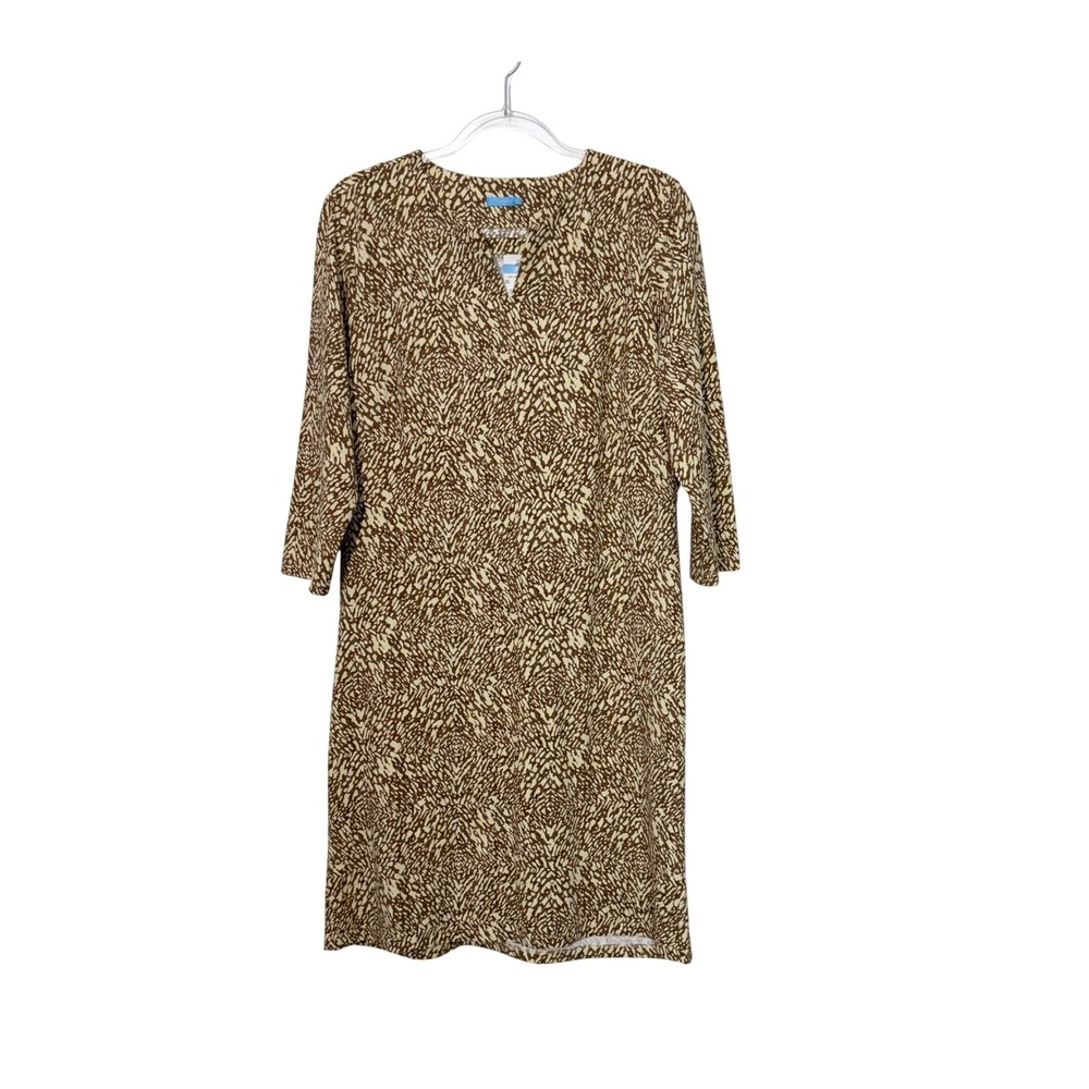 J.McLaughlin Carly Dress Womens XL Brown Beatriz Spot Catalina Cloth 0172685329